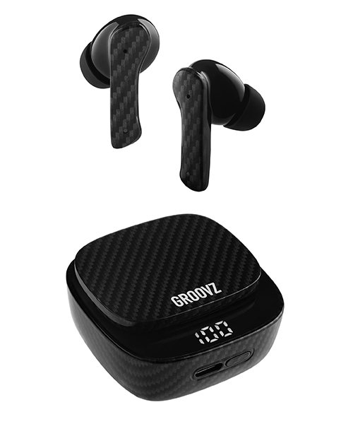 1) Groovz True Wireless Earbuds (26-Hour Playtime + Smart Charging Case)