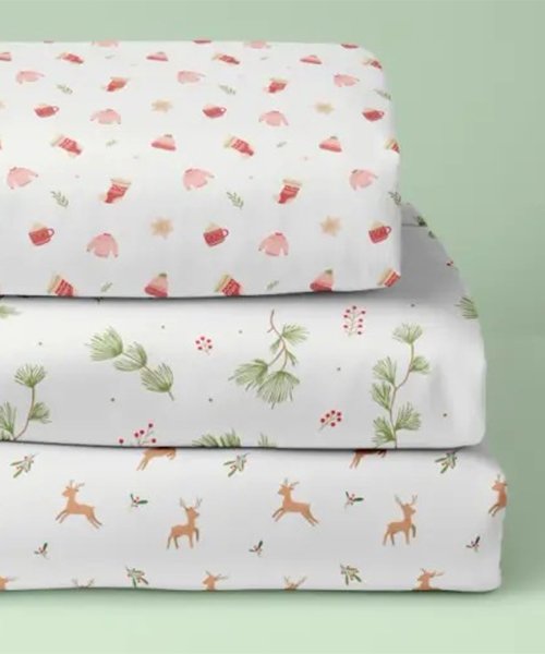 2) Printed Fitted Sheet (Set of 3)