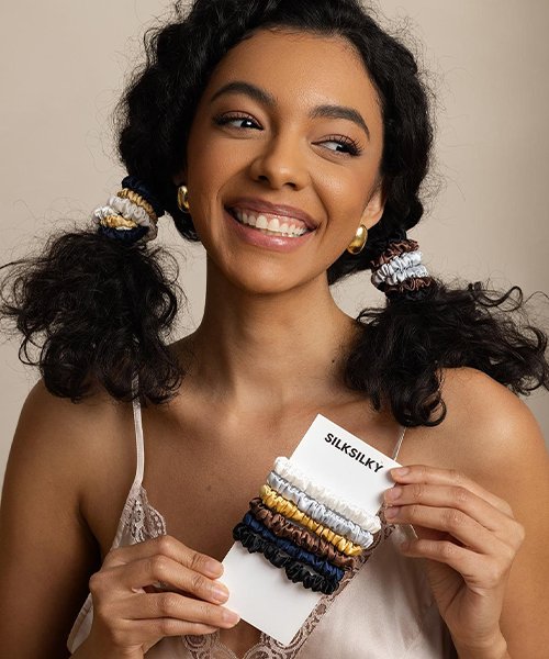 5) Silk Scrunchies Small Accessories